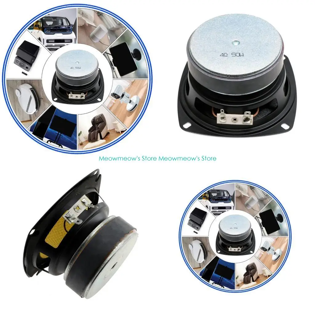 

W91A Studio Grade 4in Speaker Woofer Treble With Enhances Midrange Claritys And Heavy Duty Metal Motor Structure Compactly