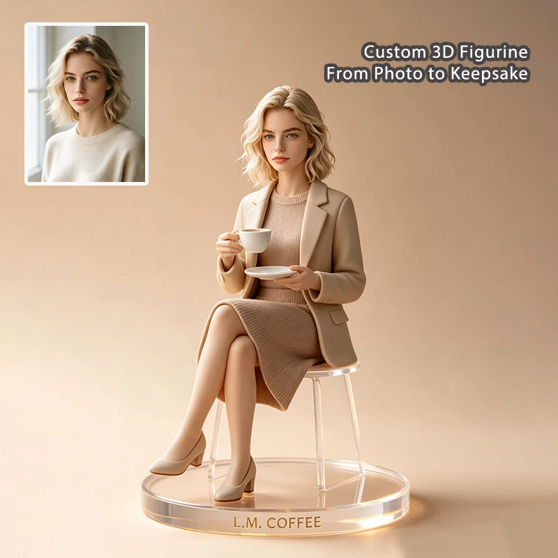 Custom 3D Portrait Figure Personalized Handmade Doll Custom Photo Figurine Christmas Gift For Family Friends Xmas Surprise Prese