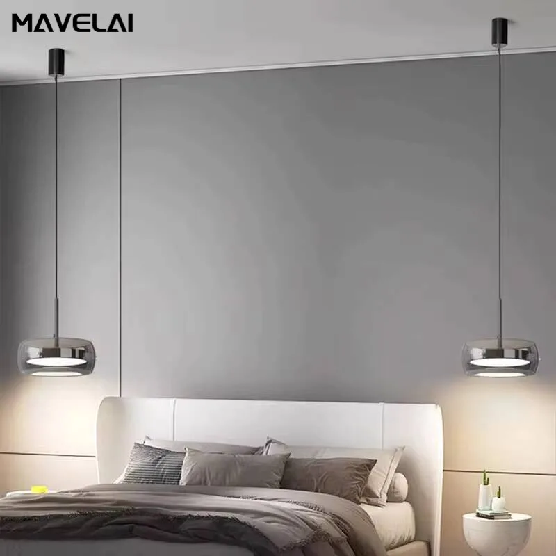 Light Luxury Ceiling Chandelier Italian Minimalist Glass Three-headed LED Chandelier Modern Indoor Rome Decoration Lighting Lamp