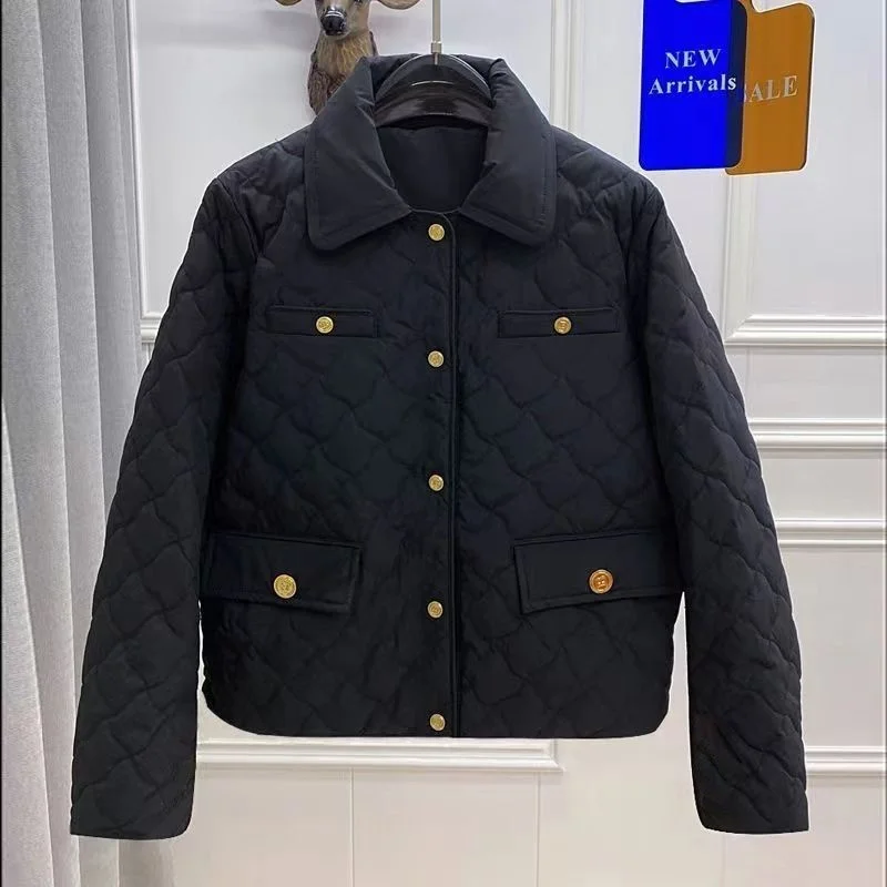 Chaquetas acolchadas Xiaoxiangfeng para mujer, Parkas cortas para otoño e invierno, nueva chaqueta acolchada de algodón cálida, abrigo para mujer