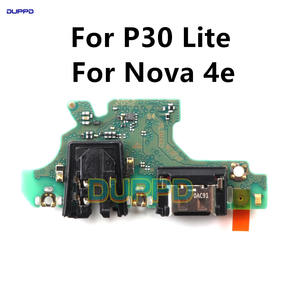 

USB Dock Connector Micro USB Charger Charging Port Flex Cable Board With Microphone For Huawei P30 Lite Nova 4e