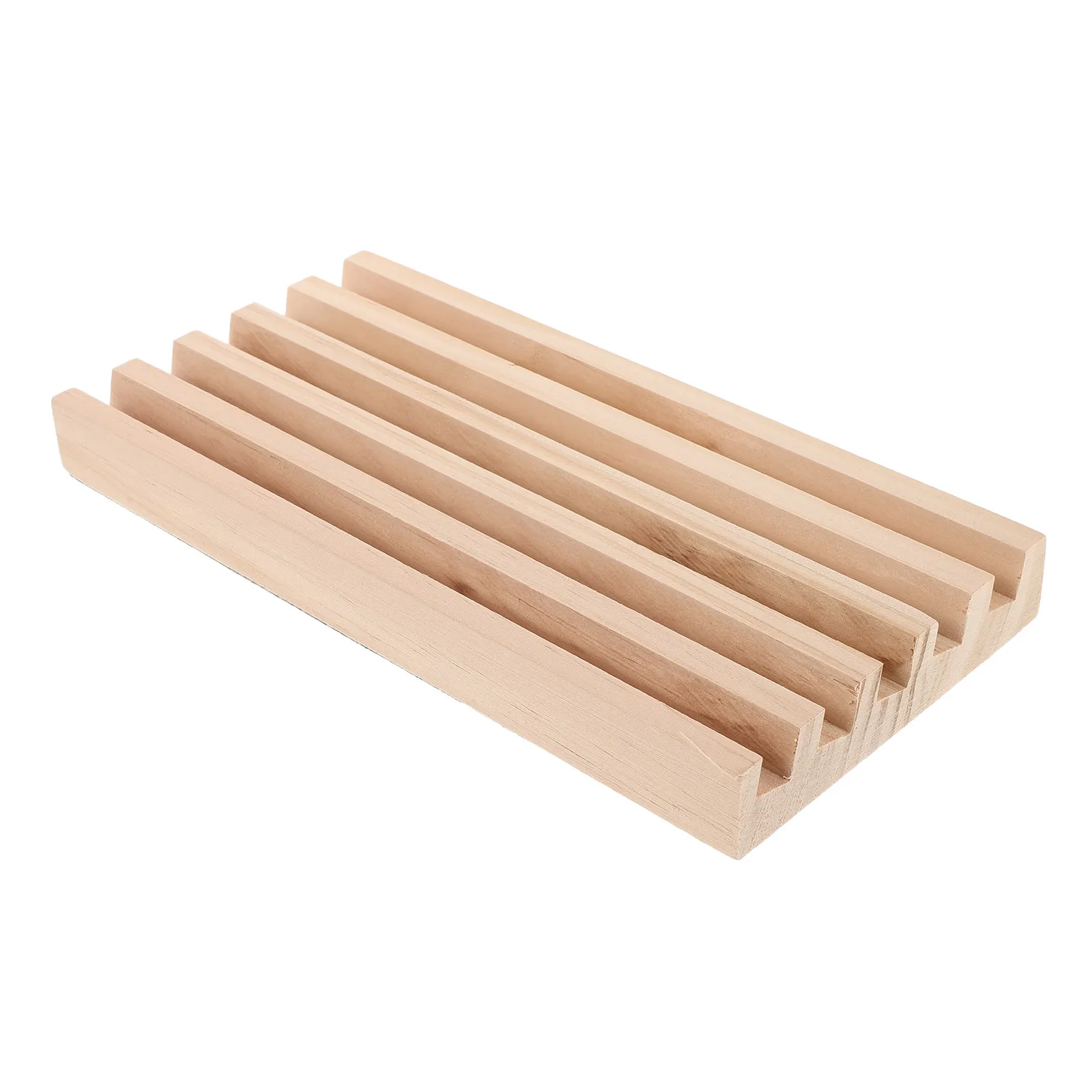 1 stks Houten Domino Rack Houder Natuurlijk Houten Basisbak Antislip Tafelblad Opslag Voor Tegels Kaarten Bordspel Organisator Domino