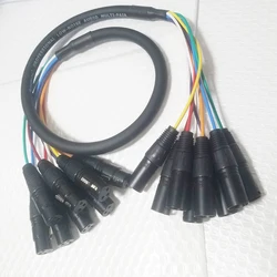 M/F 8 Channel Snake Cable 8 Pairs Male to Female 3 Pin XLR Balanced Cable