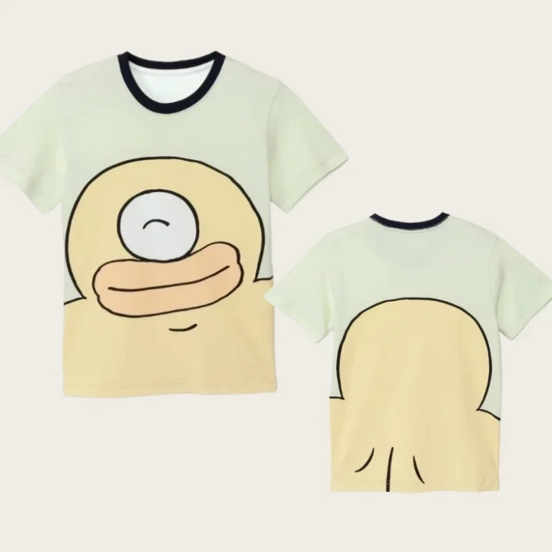 Chiikawa ist überall hier! Weiche, niedliche Cartoon-3D-Print-T-Shirts für Erwachsene Paare, Sportliche Freizeitkleidung, atmungsaktiv, kurze Ärmel, Familien-Matching – Detail 11