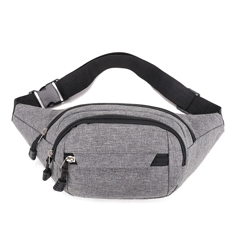 Men's Breast Package Waterproof Outdoor Sports Bag Canvas Pouch Korean-style Waist Bag Fanny Pouch Crossbody Male Banana Bag