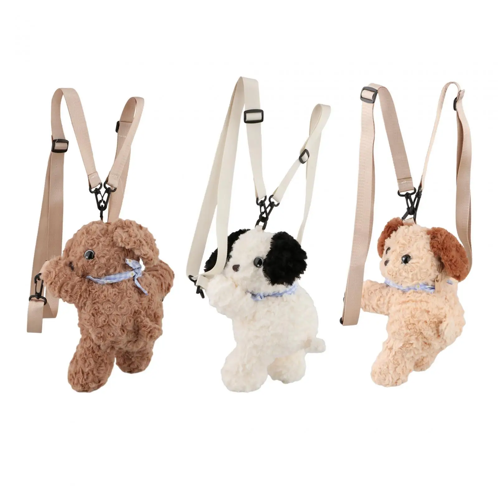 Dog Crossbody Bag Plush Dog Backpack Novelty Puppy Bag Stuffed Animals Backpack for Pet Lovers Adults Child Women Birthday Gift