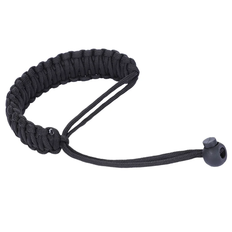 Pro 3X Digital Camera Wrist Hand Strap Grip Para Cord Braided Wristband For Nikon Canon Sony Pentax SLR DSLR Black