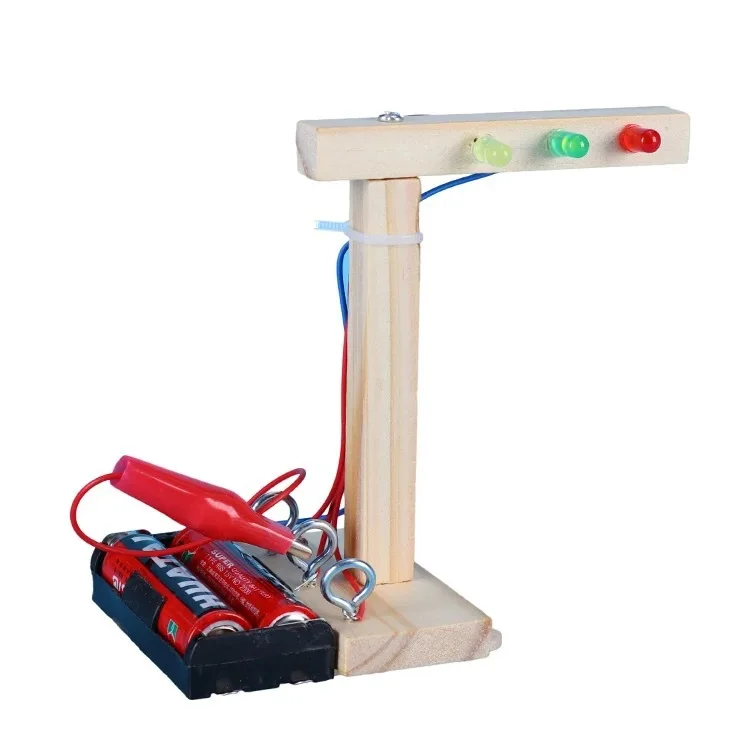 기술 소규모 생산 전자 조명, 어린이 장난감 신호등, 지적 조립 수제 DIY 수제 재료