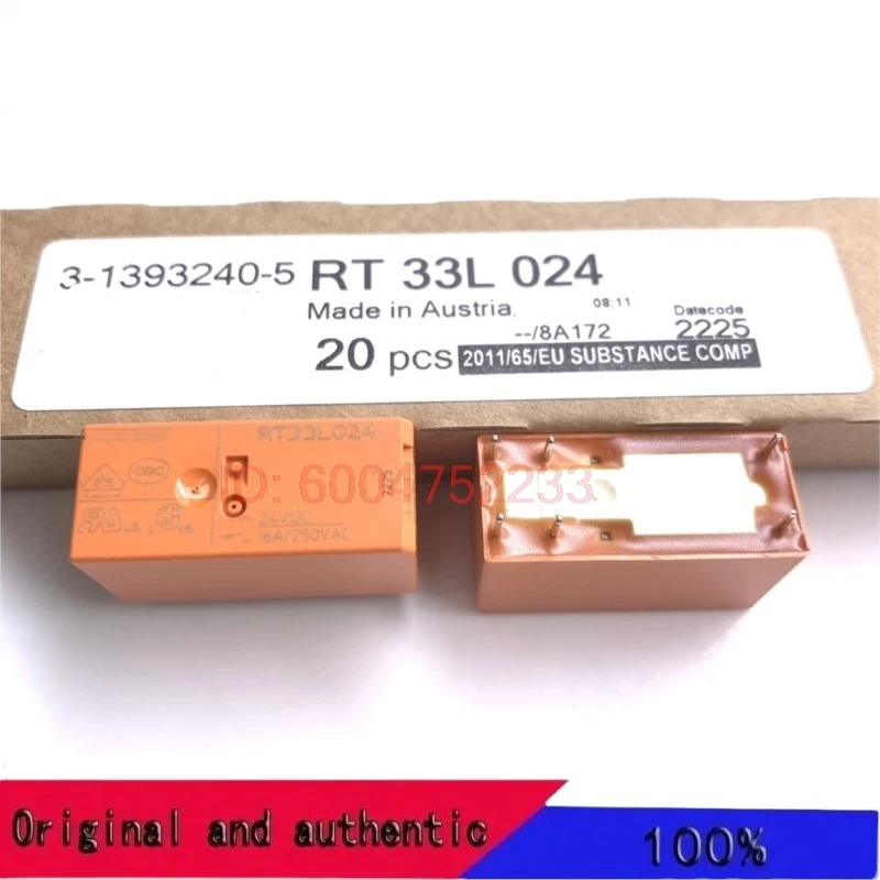 

Реле (10 шт.): RT33L012 12VDC, RT33L024 24VDC, RT33L048 48VDC, 16А