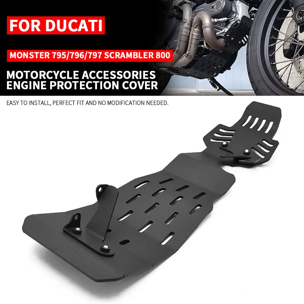 

For DUCATI Monster 795/796/797 Scrambler 800 2010-2022 Accessories Engine Guard Protection Cover Base Bash Skid Plate Protector