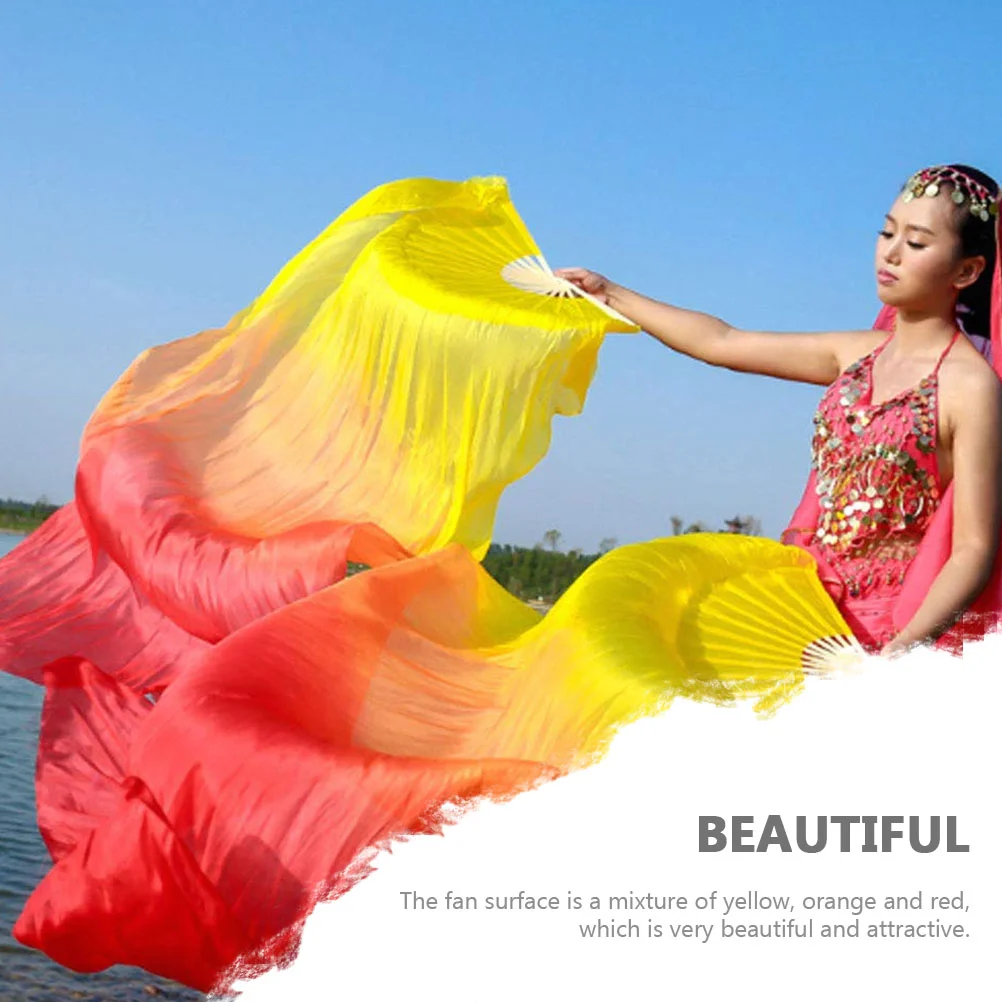 1Pcs Praise Dance Flags Worship for Dancing Imitation Silk Fan Morning Practice Lengthen Fans Veils Belly Accessories Flexible