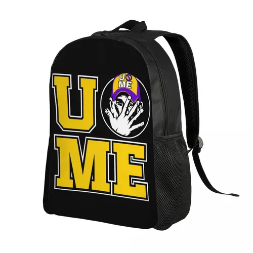 Imagen 2 del producto Mochilas personalizadas WWE John Cena U Cant See Me para mujeres y hombres, mochila escolar impermeable con estampado