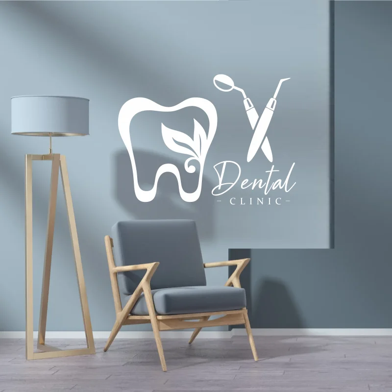 Dental Clinic Wall Decal Dentist Dental care Wall Sticker Teeth clinic Decoration Accessories Removable Vinyl Tooth Mural  365