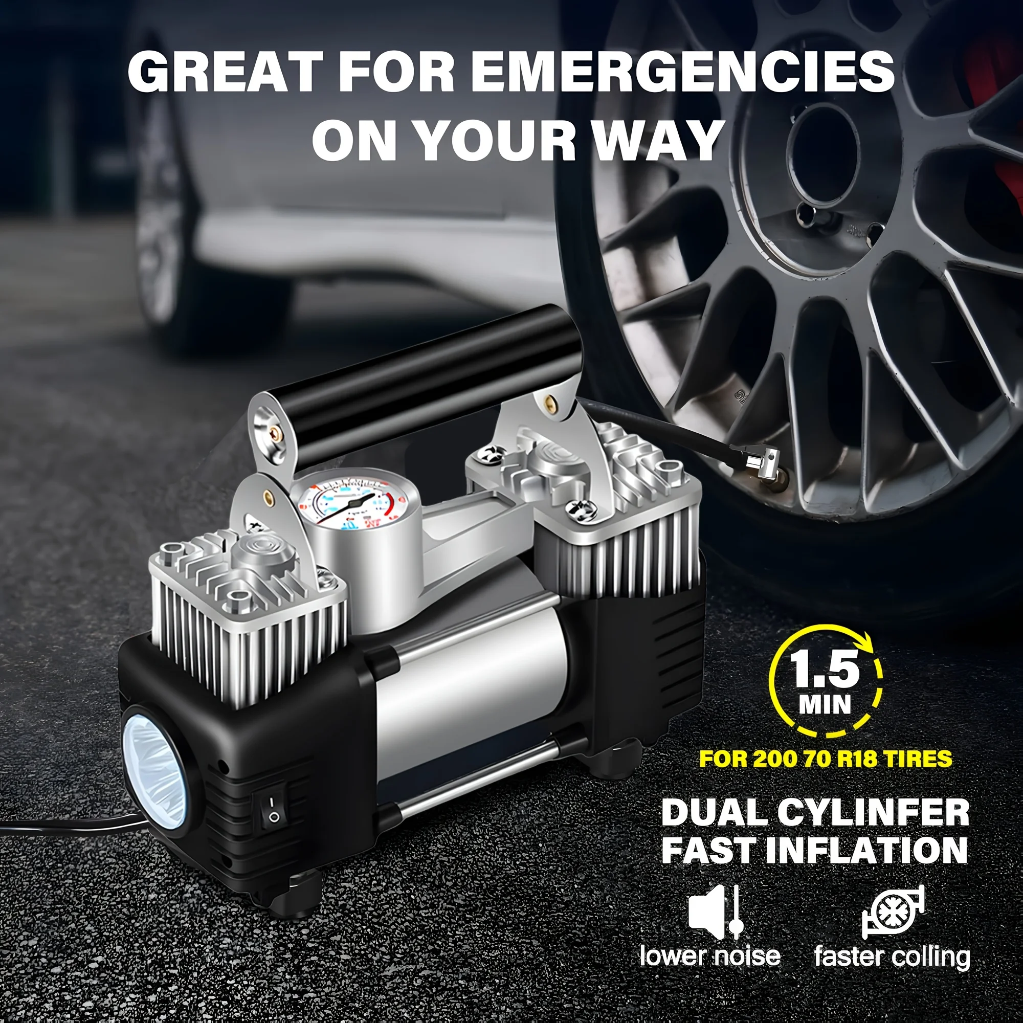 Gonfleur de pneus à double cyl - Tire Inflator Dual Cylinder avis et prix