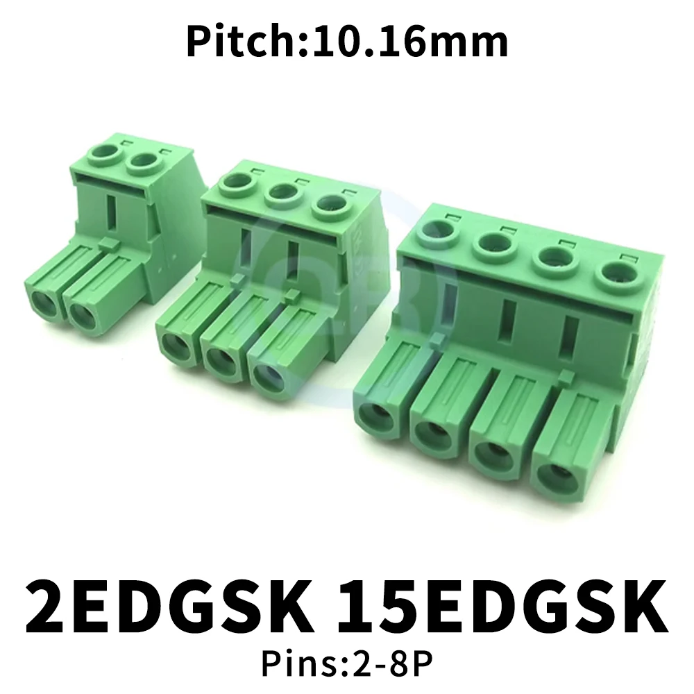 (1 pcs) KF 2EDGSK - 10.16MM High Current PCB Plug-in Terminal Block Plug KF2EDGSK-10.16 2-8Pin 15EDGSK 10.16