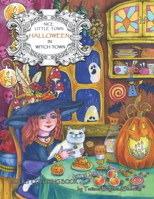 

Korean Book Nice Little Town - Halloween in Witch Town Coloring Book Graffiti Picture Book