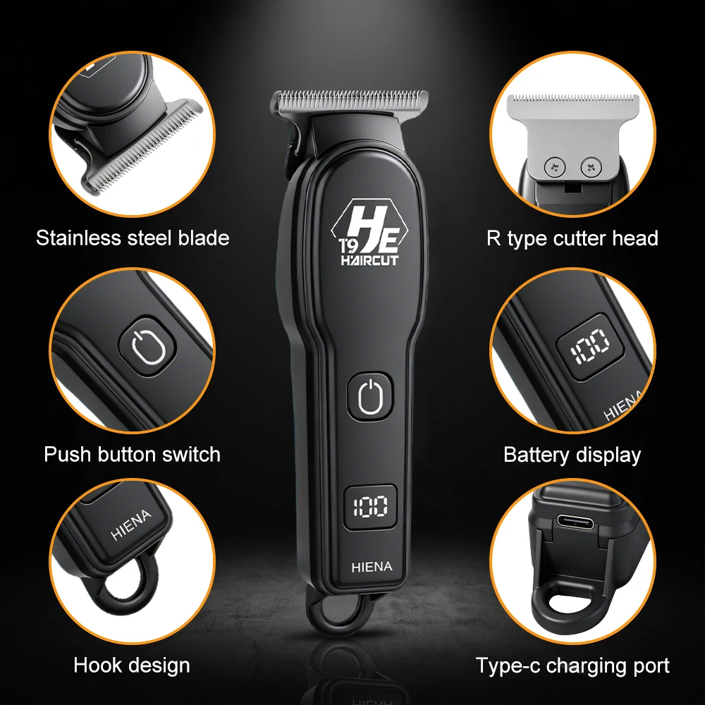 Professional Hair Clipper For Barber Salon Led Digital Display Man Hair Trimmer Usb Fast Charging