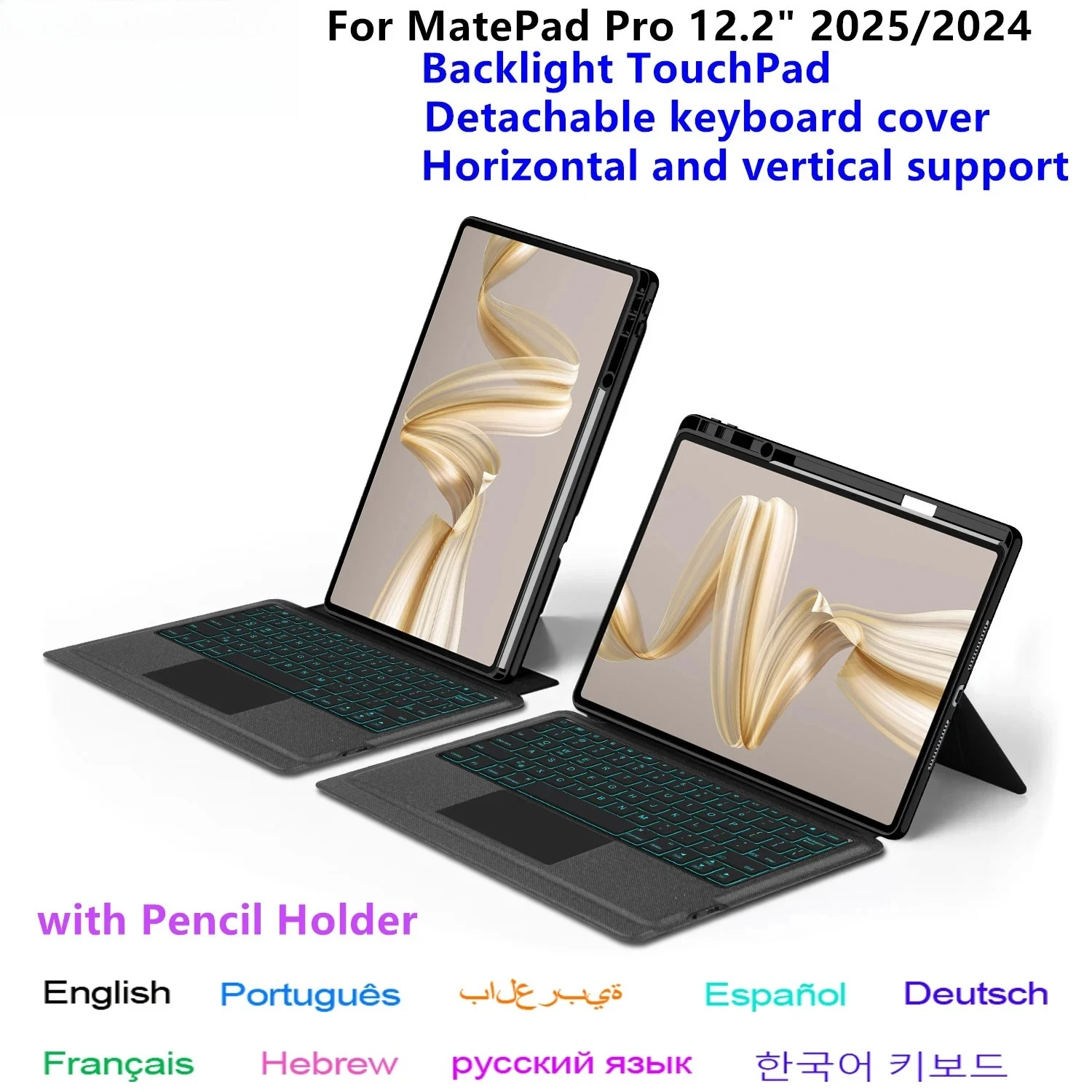 

Detachable Magic Keyboard Case For Huawei MatePad Pro 12.2 inch MRO-W00 W10 Smart Cover For Huawei MatePad Pro 12 2 2025 Case