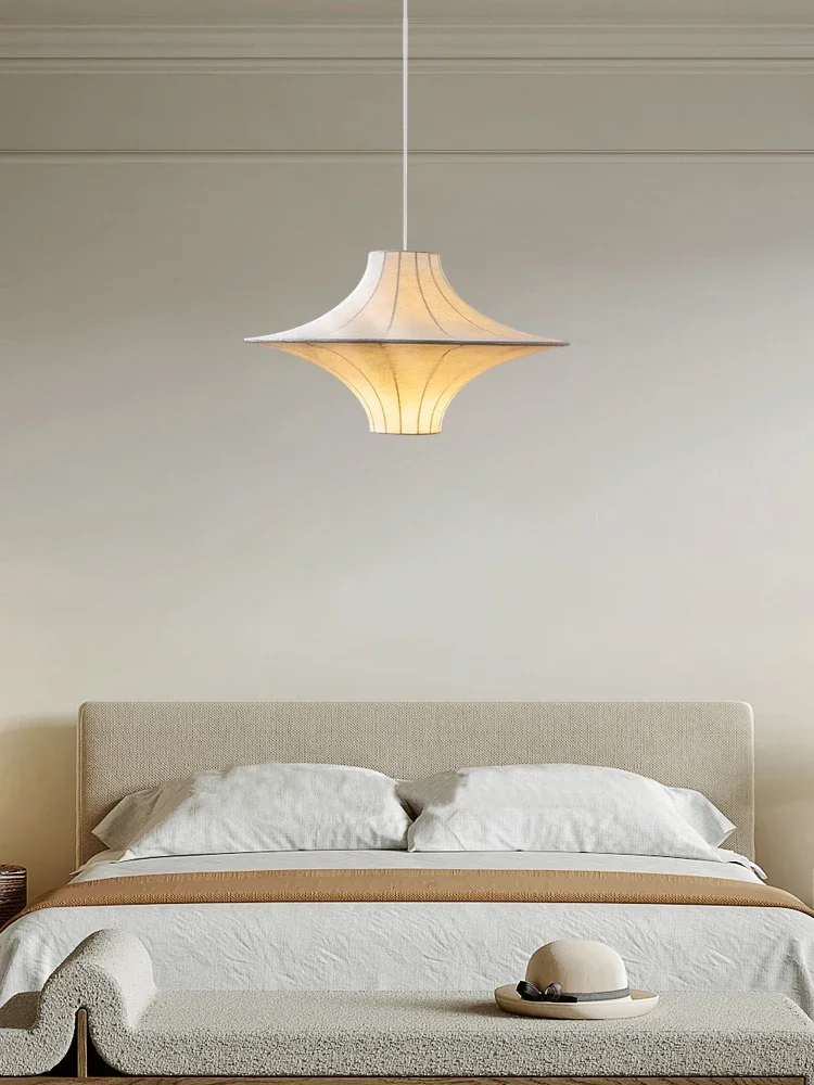 Japonês wabi sabi luzes pingente de seda sala estar jantar quarto b & b lustre nordic iluminação interior decoração casa suspender lâmpadas