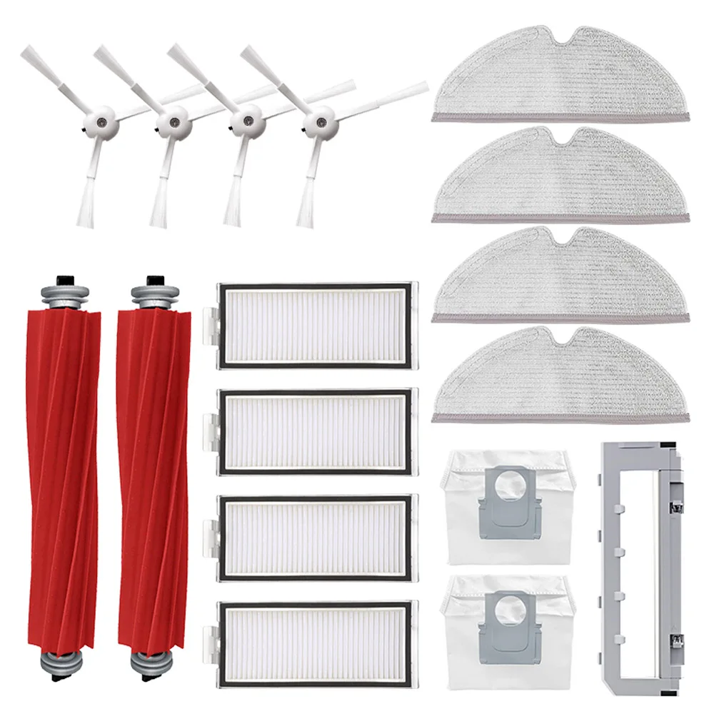 Chiffon de vadrouille pour aspirateur Xiaomi Roborock Q7 Max + / Q7 Max / T8, couvercle de pièces de rechange, brosse latérale principale, filtre HEPA
