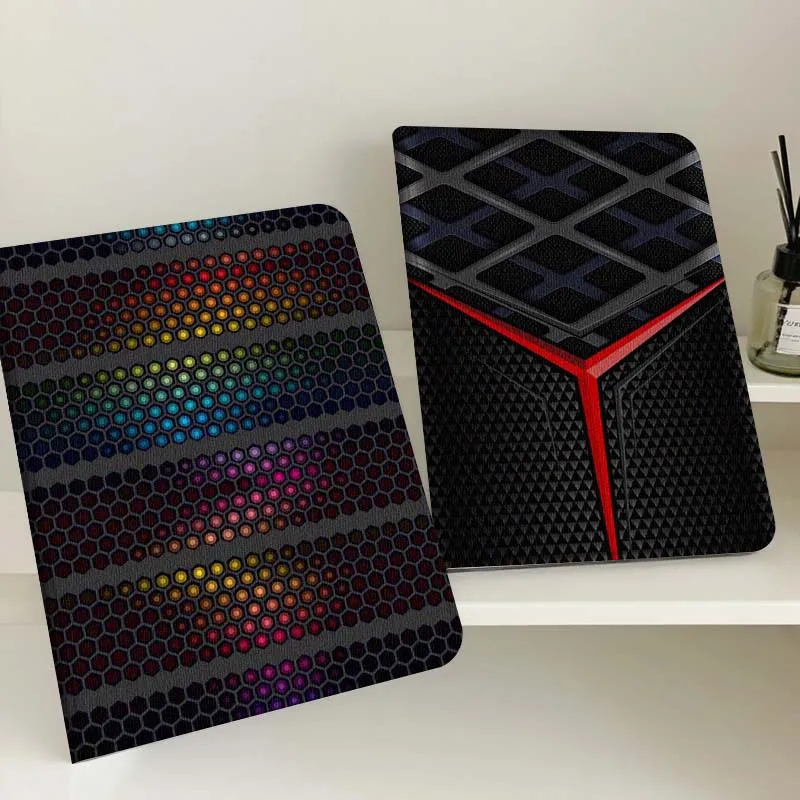 

Cool Hexagon Colorful Gift For Apple iPad Pro Air 13 2 7th 6th 2025 M2 M3 M4 M512.9 13 inch Foldable Tablet Case