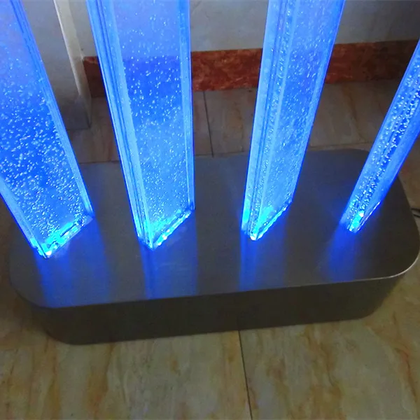 Customization.Wedding Party Decoration and Acrylic square Water Bubble Tube Led Changing Color Intelligent Water Curtain Wall