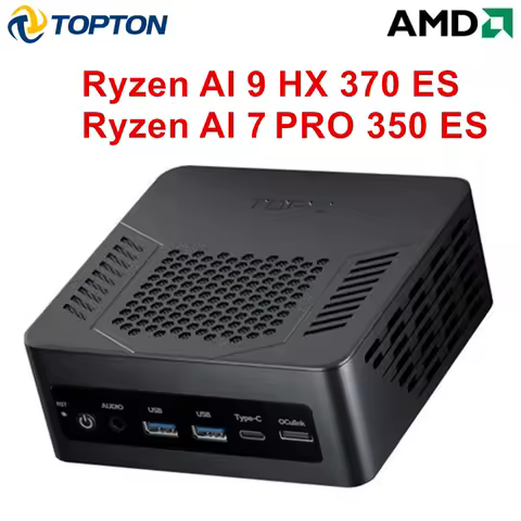 Topton Gaming Mini PC AMD Ryzen AI 9 HX 370 ES 7 PRO 350 ES 5 340 ES OCuLink USB4 2x2.5G LAN Desktop Computer Windows 11 WiFi6E