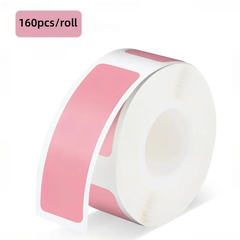 160Pcs Roll Waterproof Self Adhesive Label Stickers 12x40mm Colorful Printable Thermal Paper Tags