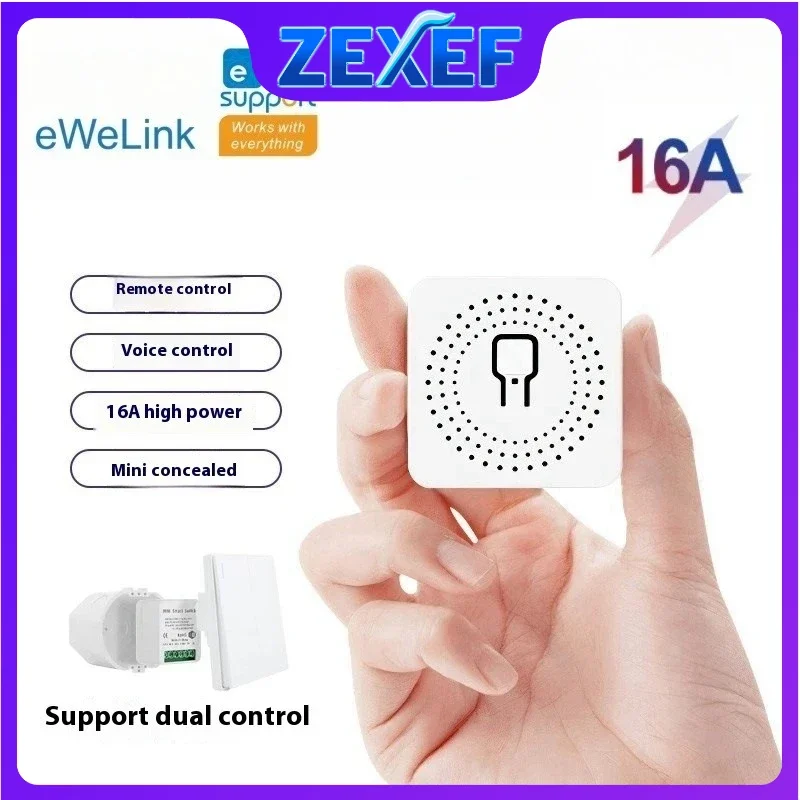 

ZEXEF Wi-Fi Smart Switch App Дистанционное управление Alexa Двойной голосовой беспроводной кассетный выключатель Домашняя автоматизация Авто электрик