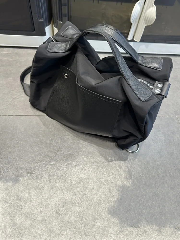 Outside Travel Women Men Fashion Canvas Zipper Color Block Light Weight Large Capacity Backpack Shoulder Satchel Crossbody Bag