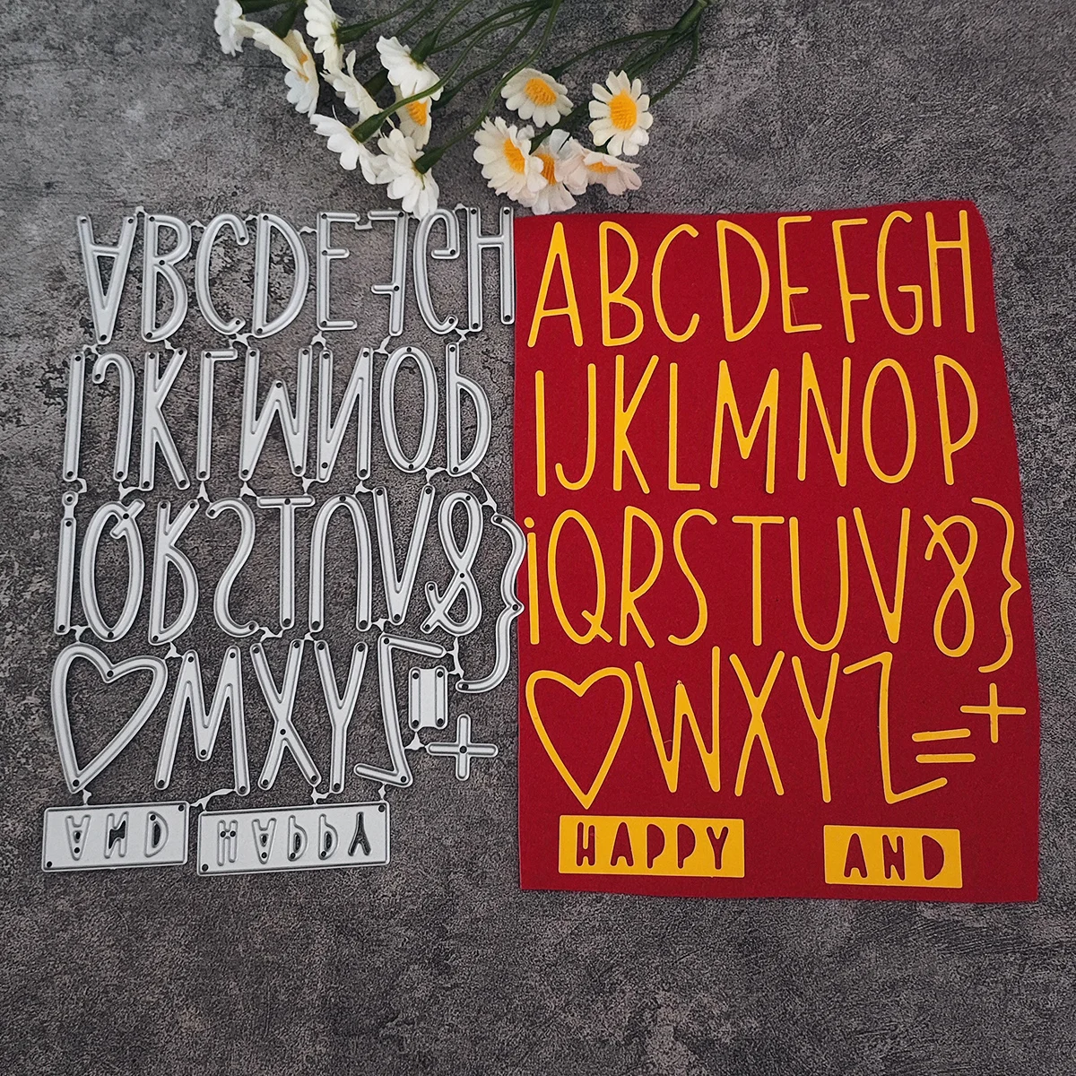 26 English Letters Metal Cutting Dies DIY Scrapbooking Embossing Paper Photo Album Stamps Crafts Templates Mould Stencils