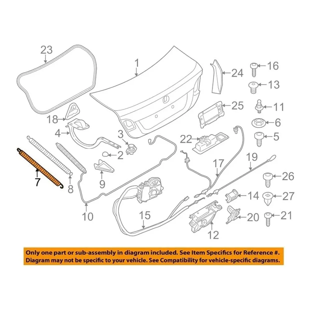 Return Shock Trunk Support Rod Trunk Repair Specification Fit Easy Installation For BMW Series 2011-2016 Return