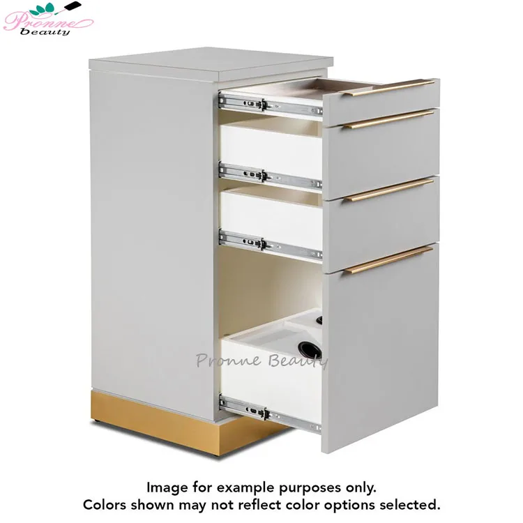 Luxury Professional Beauty Nail Facial Hairdressing Modern Wood Salon Trolley With Storage Drawers