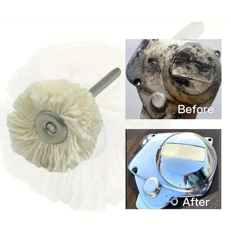 مجموعة من 10 قطعة 25 مللي متر تلميع الصوف القطن عجلة أداة دوارة ملحق ، ل أداة دوارة ملحق عجلة تلميع #3