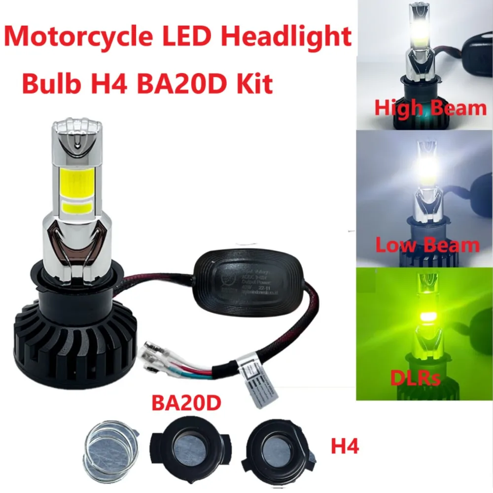 H4 BA20D Led Motorc…