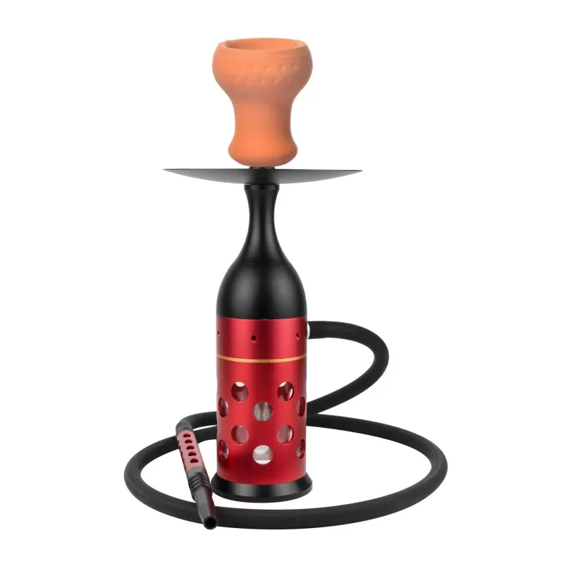 EVIL SMOKING Wine Bottle Hollowed Out Style Hookah Set with Led Light Clay Bowl Water Pipe Narguile Completo Full Luxury Shisha