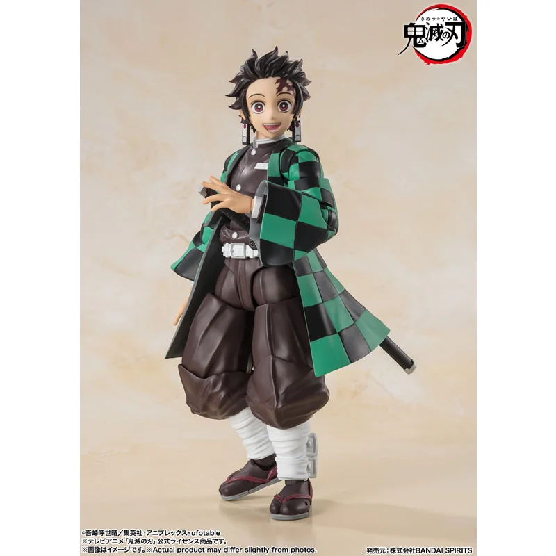 In Stock Original Bandai S.H.Figuarts SHF Kamado Tanjiro Demon Slayer Kimetsu No Yaiba Anime Collection Figures Model Toys