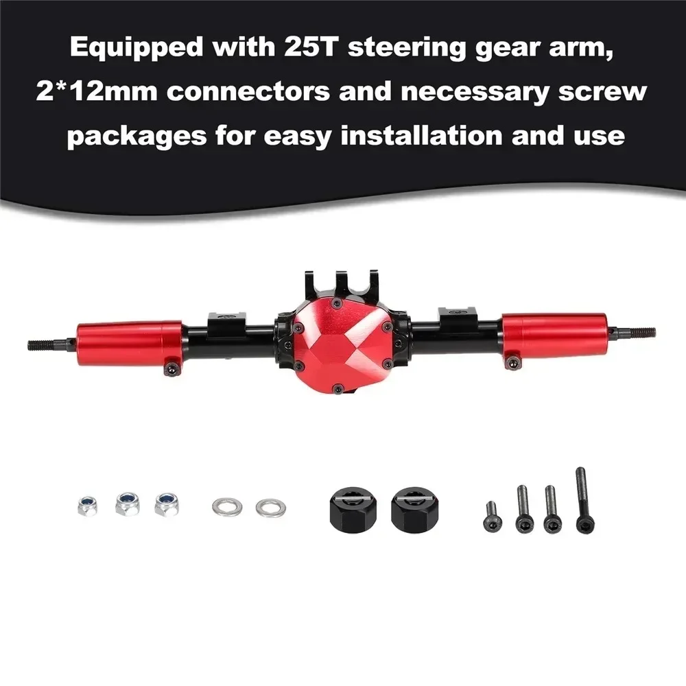 RC Car CNC Metal Front / Rear Axle with Protector for 1:10 RC Crawler Car Axial SCX10 II 90046 90047