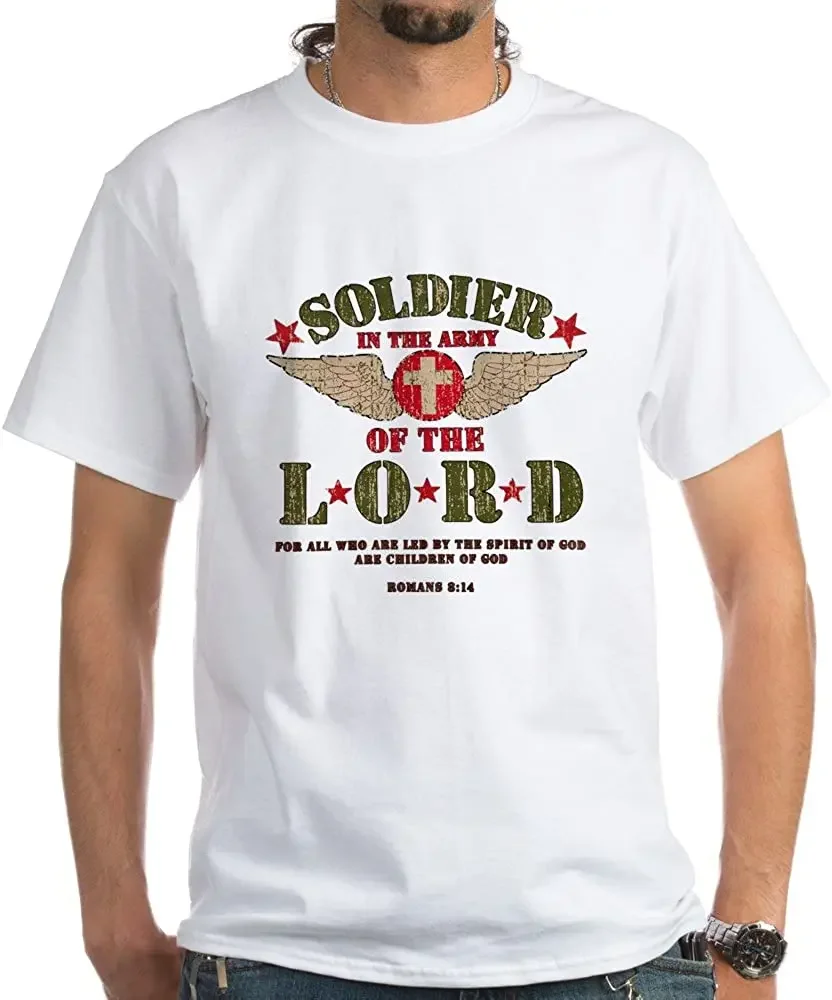 

Soldier In The Army Of The Lord Premium Cotton Short Sleeve O-Neck Mens T Shirt New S-3XL