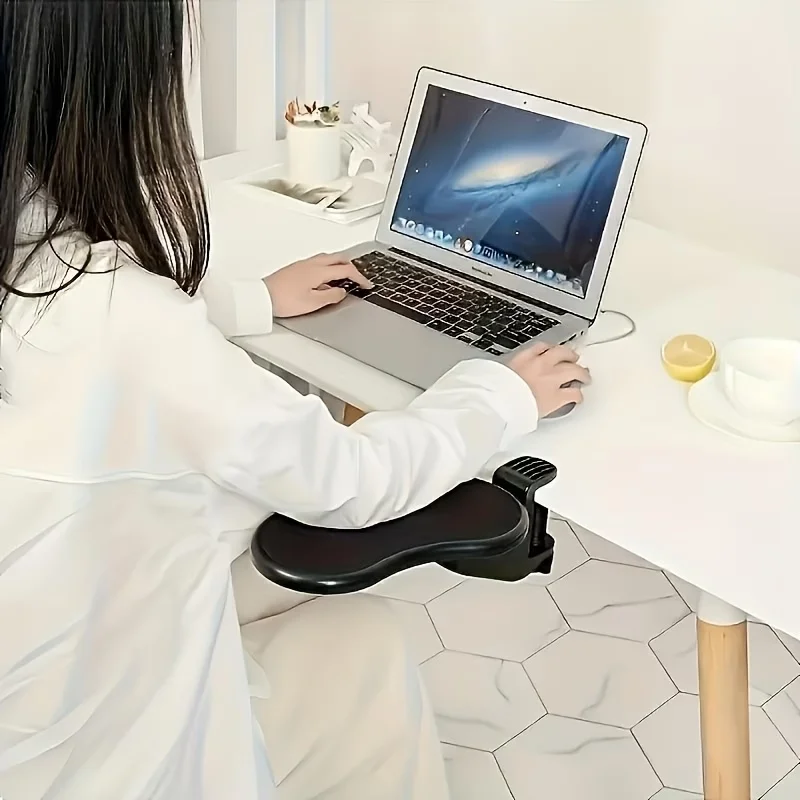 One Creative Computer Armrest Support, Adjustable and Rotatable Wristrest Armrest, Ergonomically Designed Desk Armrest