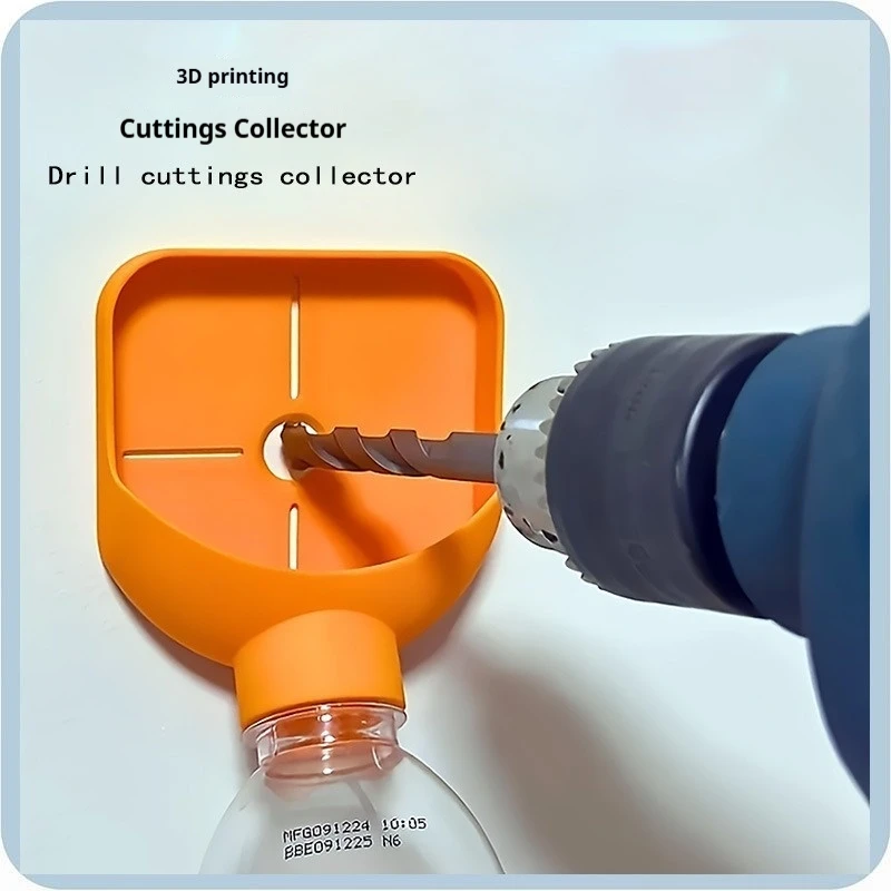 Generic 3D Printed Bottle Style Drill Cuttings Collector PLA Eco Friendly Non Toxic Biodegradable Dust Catcher For Home Drilling