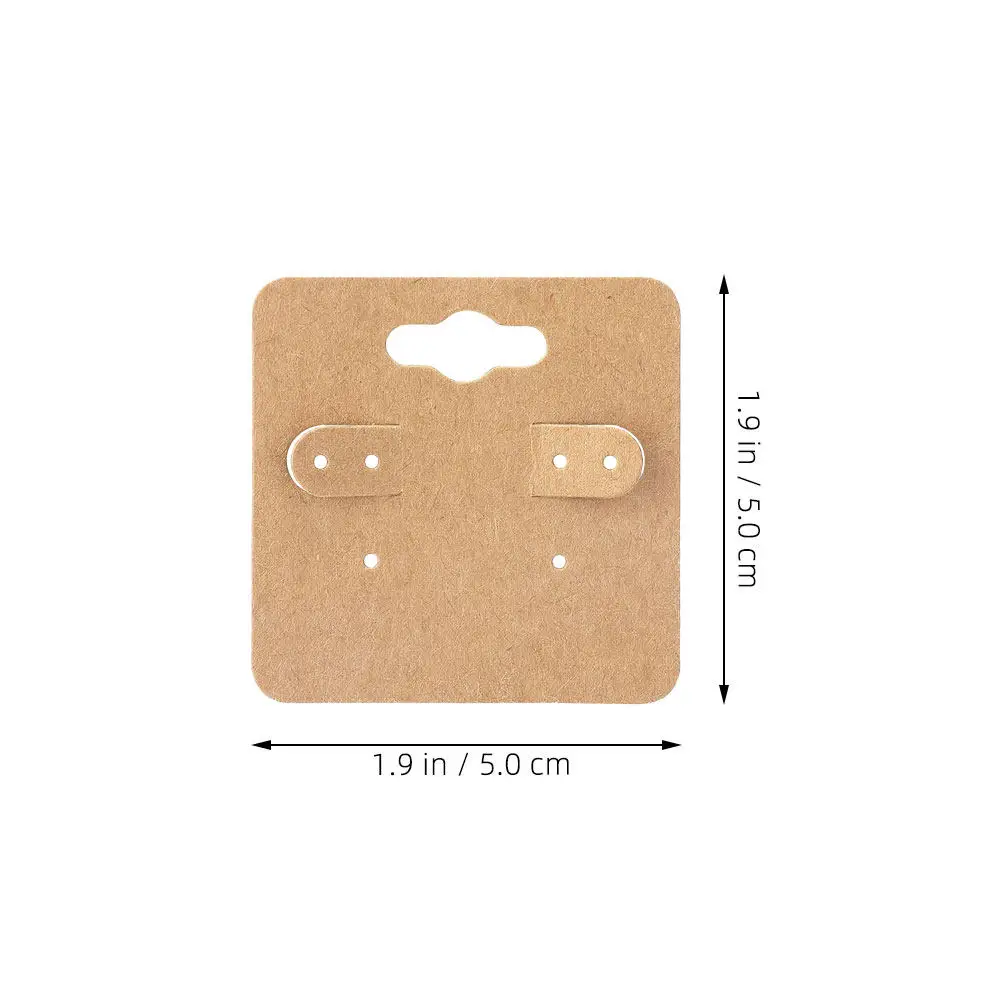 100Pcs Earring Display Cards for Vendors Blank Sturdy Paper Jewelry Cards with Piercing Holes Ideal for Earring Retail Packaging