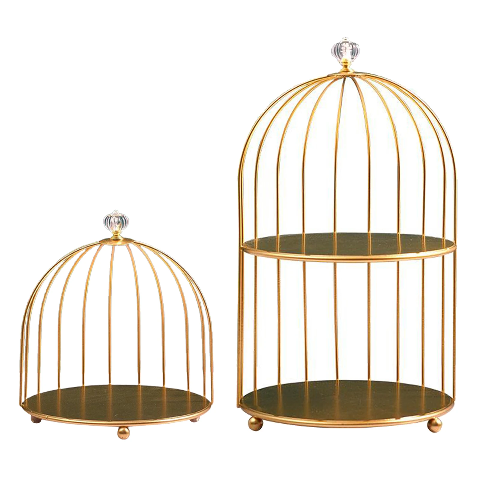 

Bird Cage Desk Organizer Cosmetic Makeups Jewelry Necklace Storage Rack