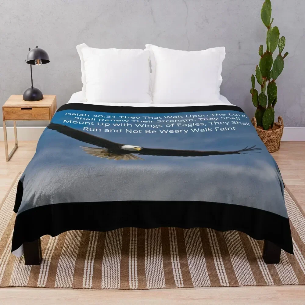 

Isaiah 40 vs 31 On Eagles Wings Throw Blanket Kid'S Luxury Designer Hairys Decorative Sofas Blankets