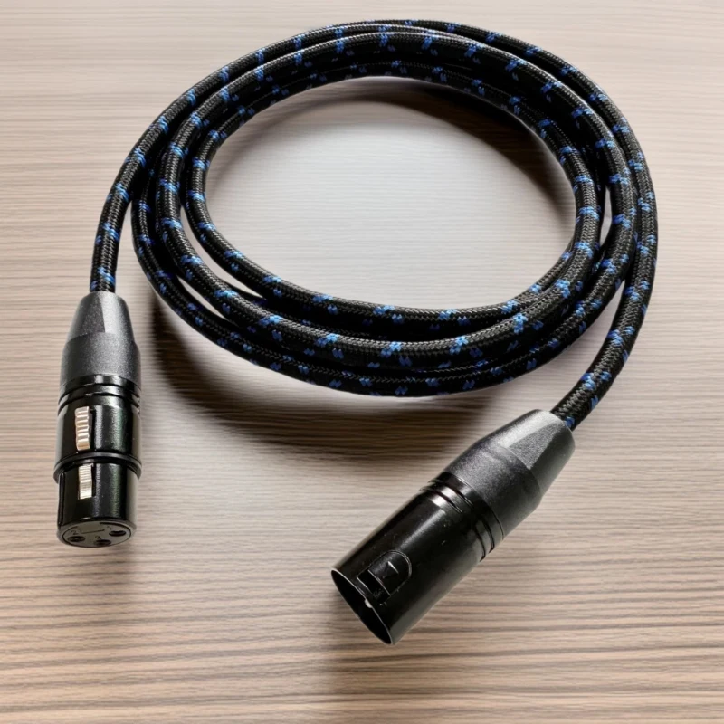Cable XLR macho a XLR hembra para grabación profesional, línea de extensión balanceada XLR para mezclador, altavoz, amplificador, micrófono en vivo