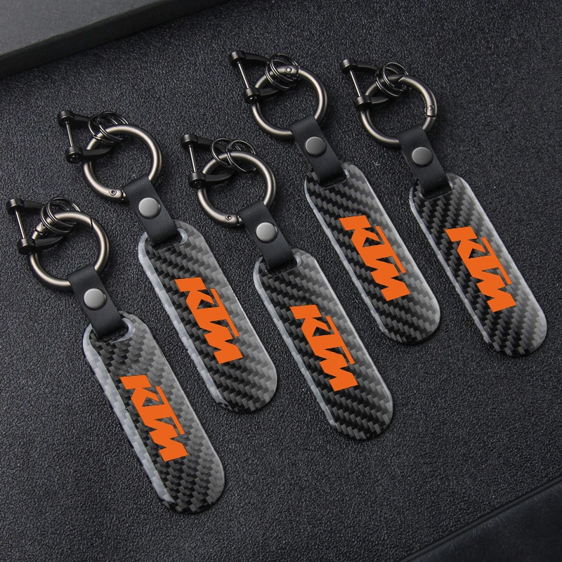 LLavero de motocicleta de fibra de carbono, llavero de motocicleta para KTM RC Duke 390 200 790 890 690 250 125 990 300 Adventure