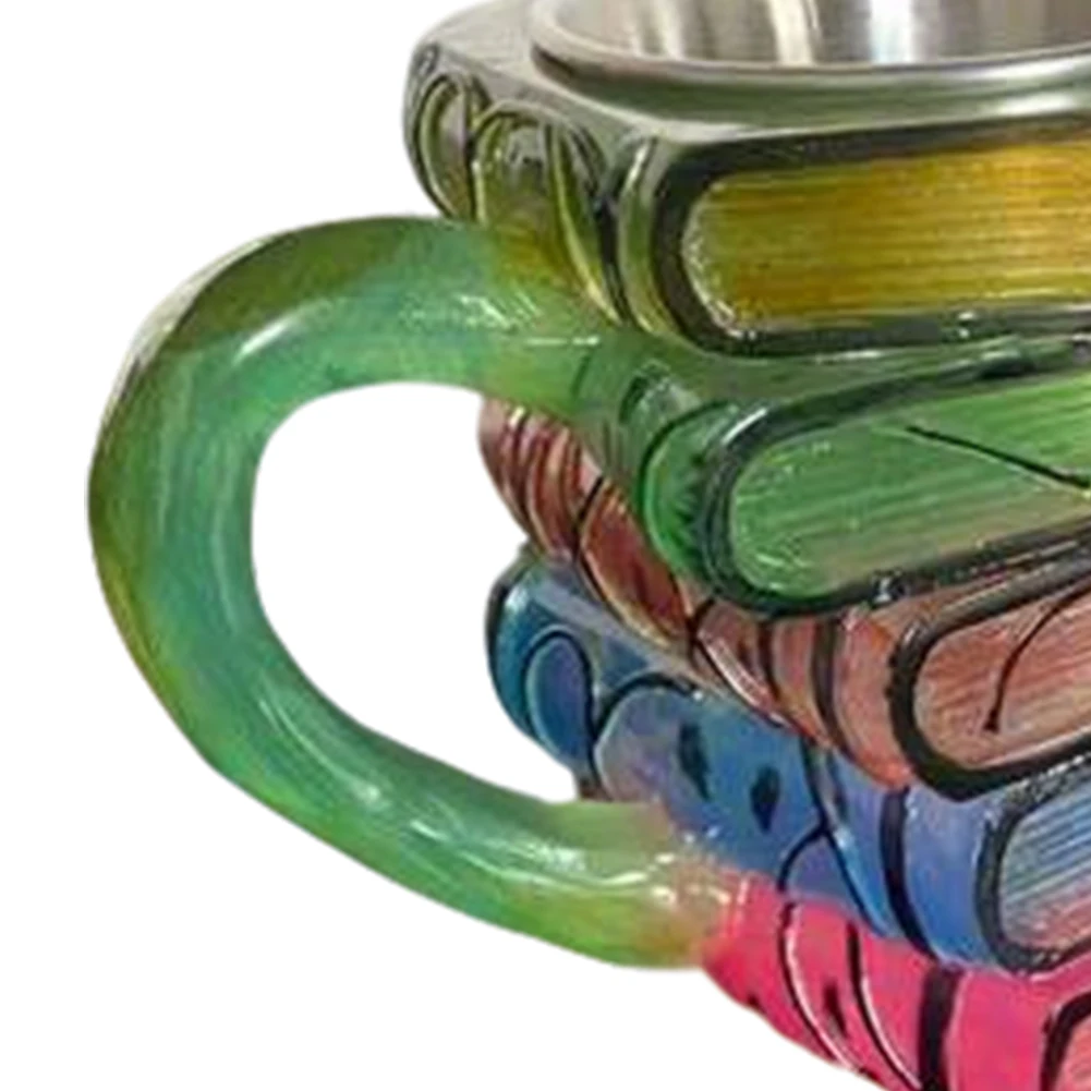 Nieuwigheid 3D Geschilderde Boeken Koffiemok Unieke Boeken Stapel Koffiekopje Creatieve Drinkbeker Cadeaus voor Boekenliefhebbers