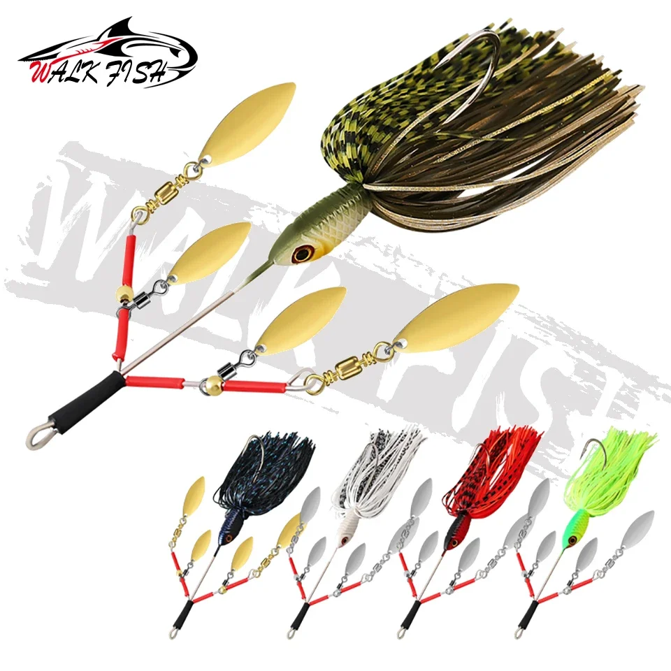 WALK FISH 1Pcs 27g Wallet Bait Spinner Lure with Multirota Metal Sequins Artificial Bait for Pike Peche Tackle Spinners Spoon