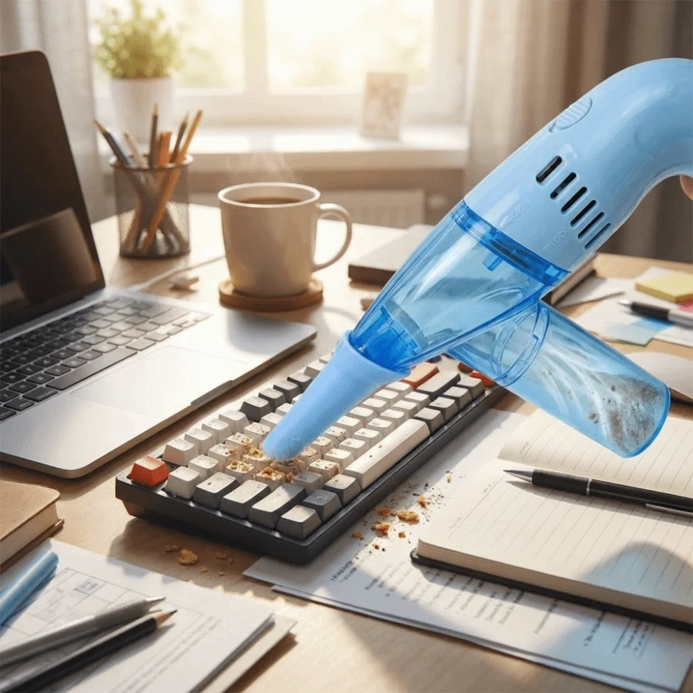 Compact Design Mini Handheld Vacuum Cleaner Strong Suction Power Rechargeable Battery Portable Dust Collector Lightweight