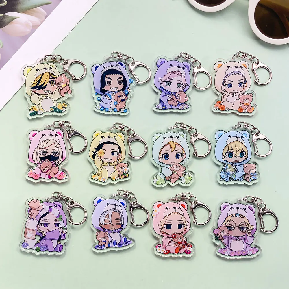 أنيمي طوكيو المنتقمون سلسلة مفاتيح مصنوعة من الأكريليك اكسسوارات الكلاسيكية حقيبة أنيقة على ظهره قلادة خاتم مفتاح شعبي هدايا للأصدقاء #1